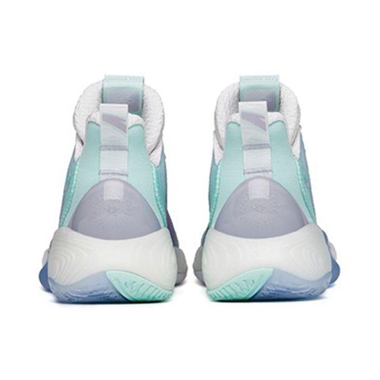 Anta Bubble Cushion Shock Absorption Non-Slip Durable Low-Top Basketball Shoes Men Sneaker Green Purple White 112211603Q-1