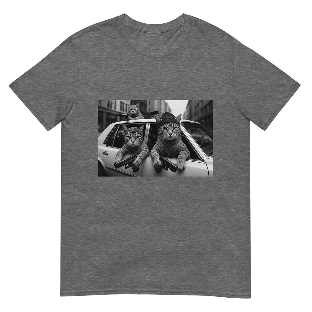 Funny Cat Gang Vintage Cats With Guns Meme Streetwear Tshirt