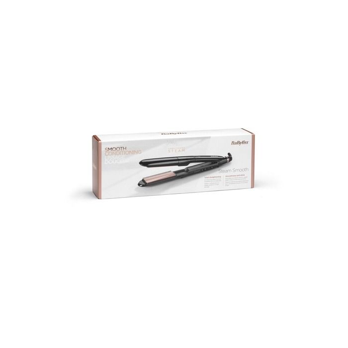 Babyliss Steam Smooth ST493E Buharlı Saç Düzleştirici - Siyah - Eğimli Kenarlar - 3030050181081