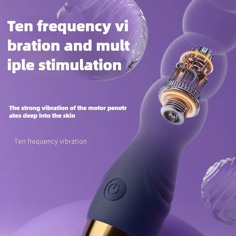 10 Speed Anal Plug Vibrator Anal Beads Prostate Massage USB Charge Vibrators Butt Plug Stimulator Sex Toys For Men Women
