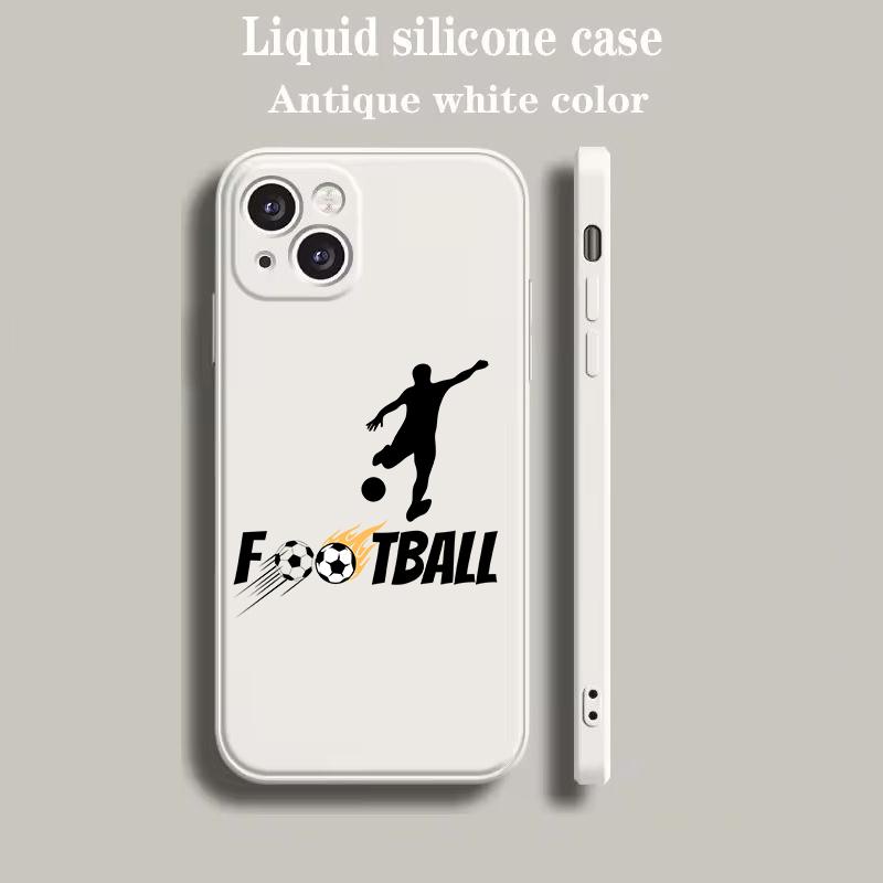 Football Sport Phone Case for iPhone 16 15 14 13 12 Pro Max 11 Pro Max 7 8 Plus XS XR Luxury Silicone Shell Capas Fundas