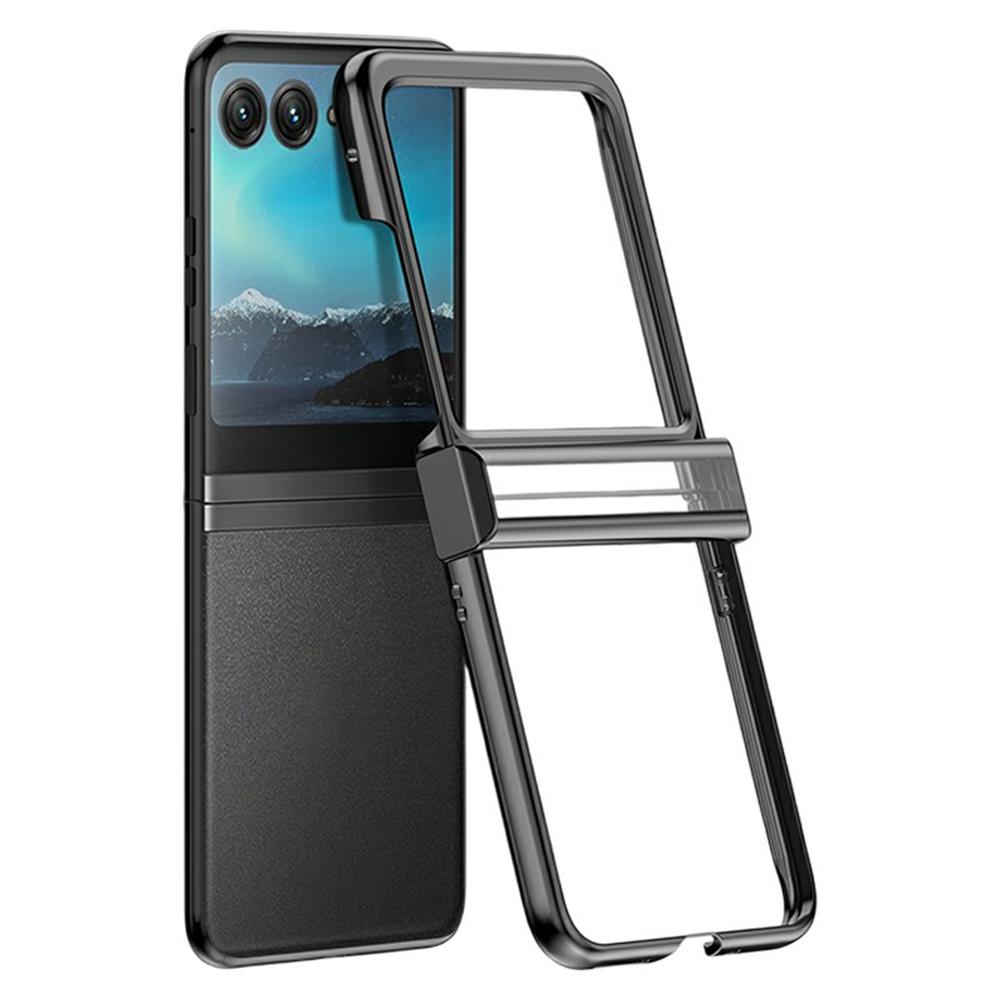 For Motorola Razr 60 Case Hinge Design Electroplating PC Clear Phone Cover