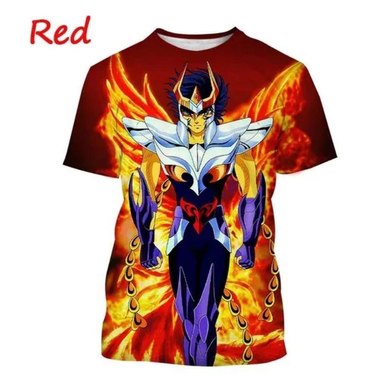 Saint Seiya 3D Printed T-shirt for men and Women Round neck Short-sleeved Casual Tops Oversized T-shirts Anime Tshirt Tee