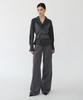 BIBYSEOB Double-Pleat Wide Slacks Charcoal [T51]