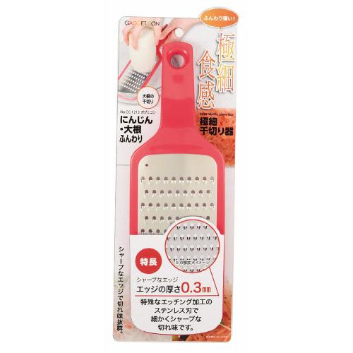 PEARL METAL Gadget Con CC-1212 Slicer, Pink, 27cm Long X 8.8cm Wide X 2.5cm High, Perfect for Slicing Carrots and Daikon Radishes Into Thin Julienne S