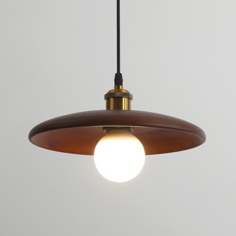Nordic Solid Wood Pendant Light for Bedroom, Tea Room, Corridor, or Bar