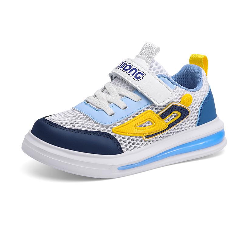 1268 Children's Board Shoes Mesh Sports Shoes Casual Shoes Spring and Summer Low-top Velcro Flat Bottom Breathable Boys and Girls Classmates