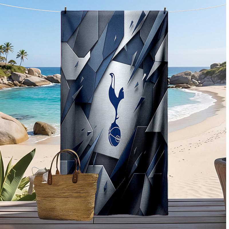 Asciugamano da Spiaggia Stampato Tottenham Hotspur Asciugamano Morbido ad Asciugatura Rapida Coperta da Spiaggia Rettangolare Grande Portatile per Viaggi Piscina