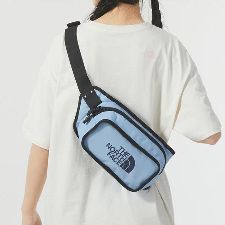 The North Face 3L Sports Zipper Waist Bag Chest Bag Crossbody Bag Outdoor Bag Unisex Bags Blue NF0A3KZX-XOI
