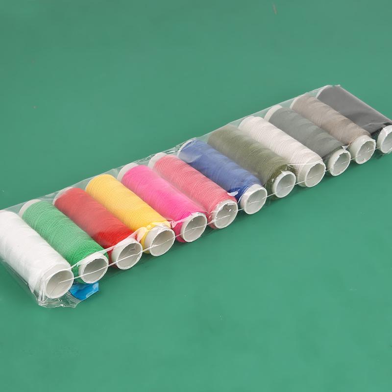 402 Polyester Black & White Sewing Thread Set: Small Roll for Machine & Hand Sewing, Needle & Thread for Household & Clothes Use.