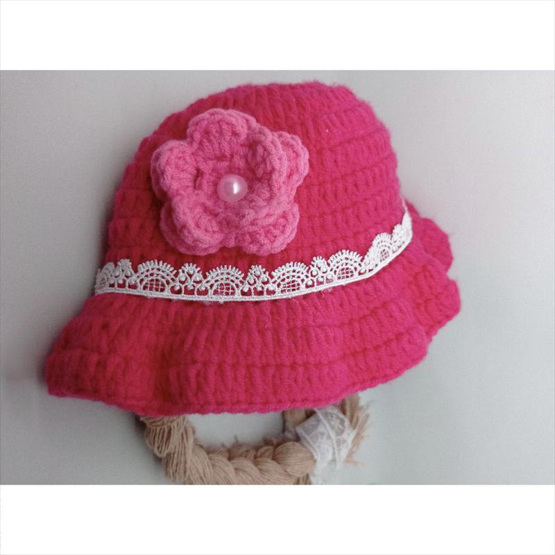 New hand knitted funny woolen hat long horn lace clown pullover hat