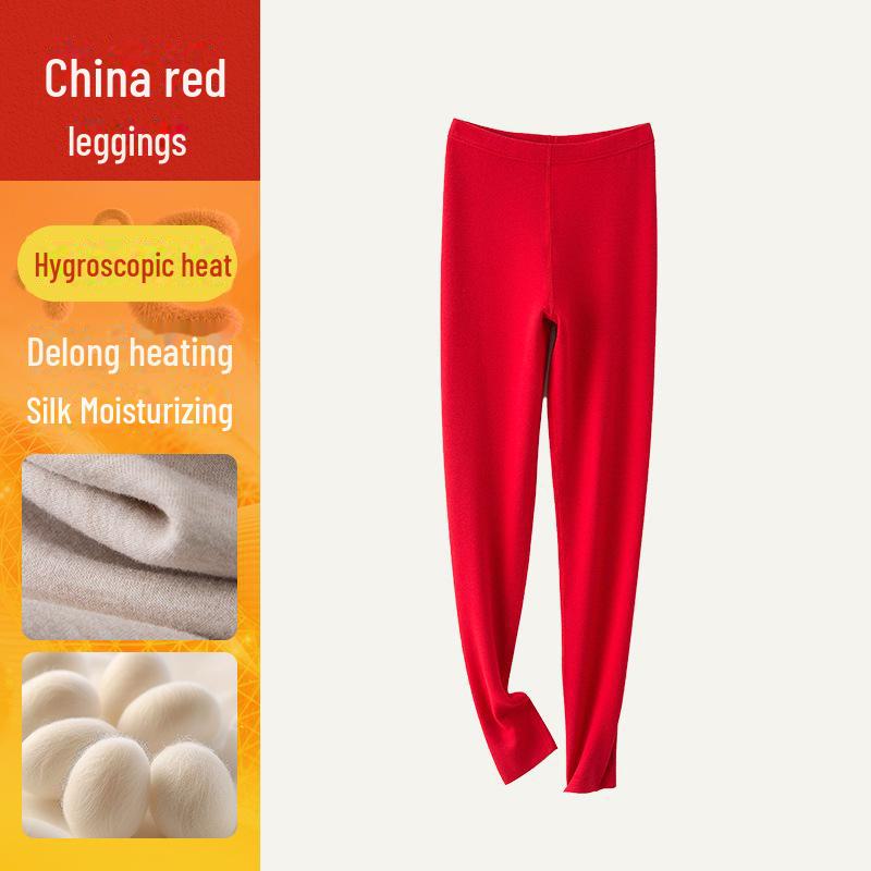 Women's High-Waist Cashmere Silk Velvet Self-Heating Fleece-Lined Pants