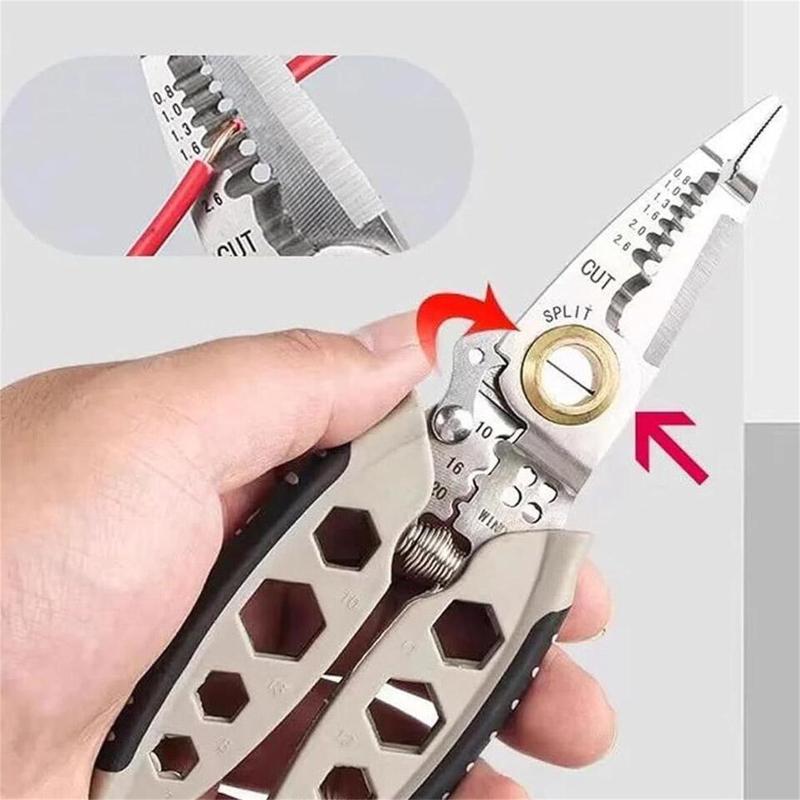 7-inch Wire Stripper, Multi-purpose Wire Stripping Pliers, Wire Stripper And Crimping Tool,