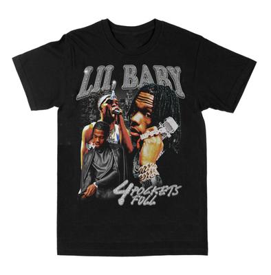 Lil Baby T-shirt Unisex Unisex z 4 kieszeniami, z krótkim rękawem