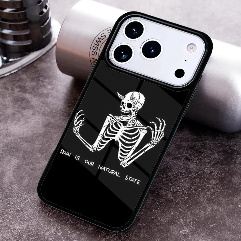 Death Skull Bones Clown Phone Case For iPhone 17 16 15 14 13 12 11 Pro Max Plus 17Air Soft Silicone Cover