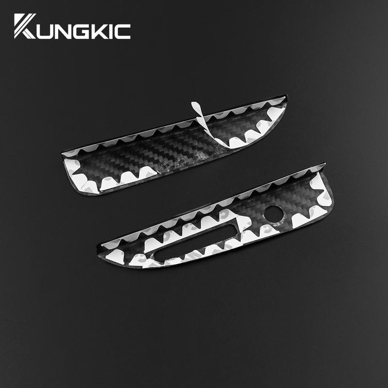 Hard Dry Carbon Fiber For Ford Mustang S550 2015 2016 2017 2018      LHD Car Gear Shift Panel Sticker