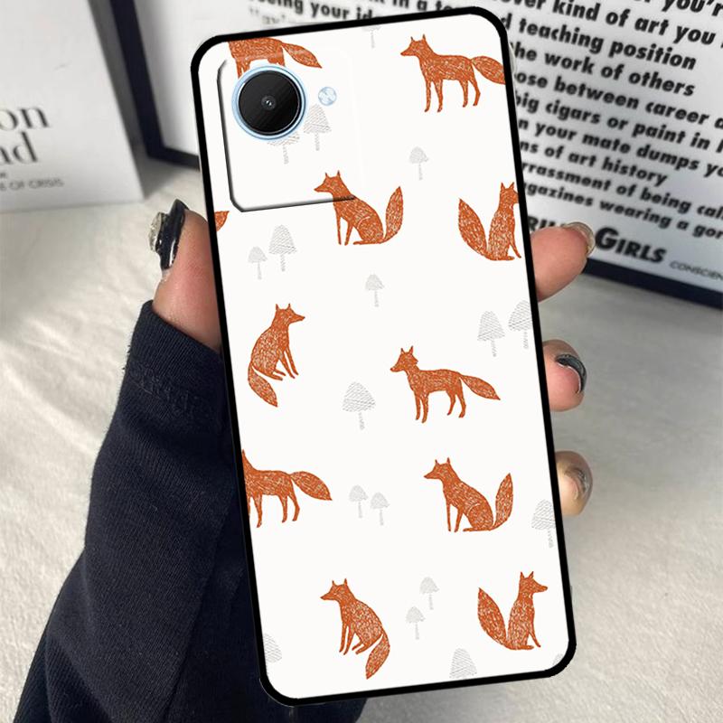 Cartoon Foxes Animal For Realme 15 14 10 11 12 13 Pro Plus C65 C67 C71 C63 C61 C55 C51 C53 C75 GT6 GT7 Pro Case