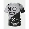 Street Fashion T-Shirt For Men Short Sleeve Hip Hop Print Tee Shirt Handsome Male T Shirt Pullover Man Oversized Clothing 2024