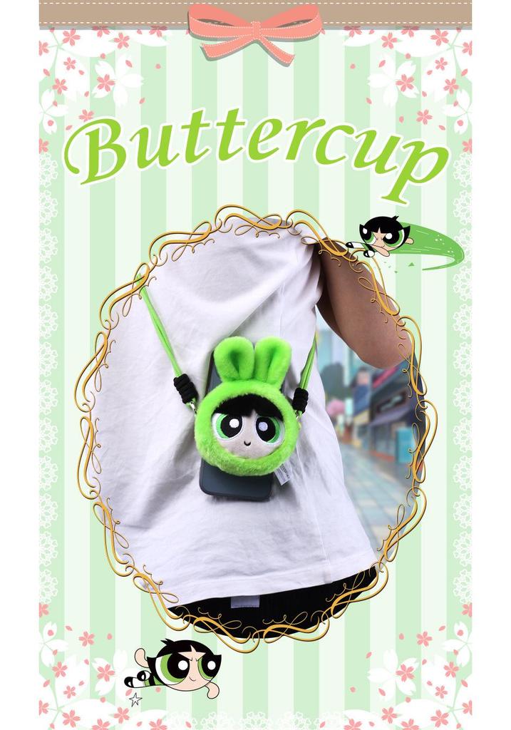 Powerpuff Girls Bunny Costume Mini Shoulder Bag with Bubble Earphone Case & Plush Pendant
