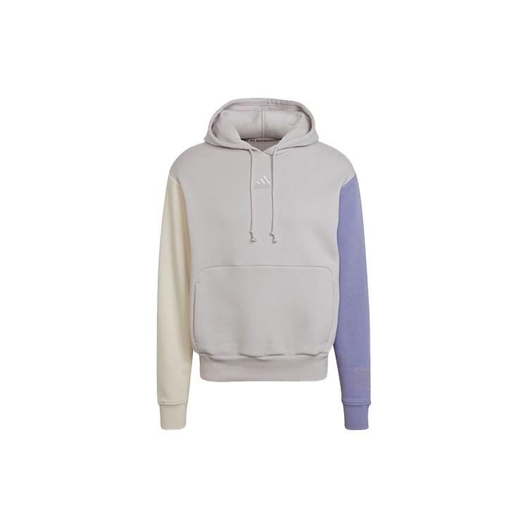 adidas U Fl Hd Casual Sports Colorblock hooded Long Sleeves Couple Style Purple Men s HU0414 L