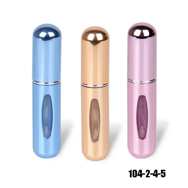 Solid Color 5ml Bottom Flush Rechargeable Perfume Bottle Sprayer Small Portable Cosmetic Refill Perfume