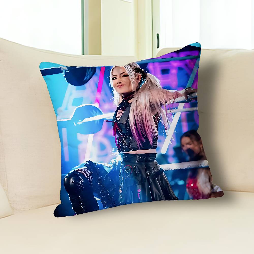 A-Alexa B-Bliss Wrestling Pillow Cases for Bedroom Living Room Sofa Home Decor Polyester Cushion Cover with Zipper