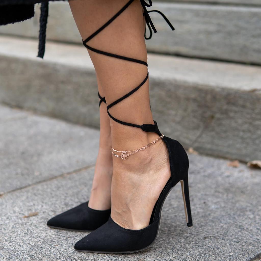 Anklet Jewelry Sterling Silver 925 18K Rose Gold Gift Necklace Girl Birthday Gift Women's