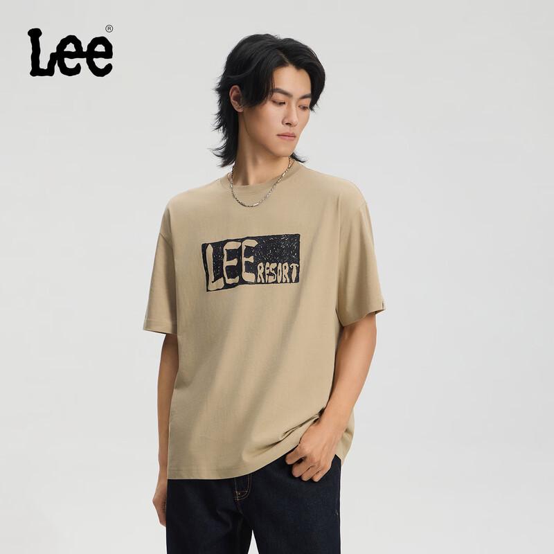 

Lee Men s Hand-Painted Logo Round Neck T-Shirt L