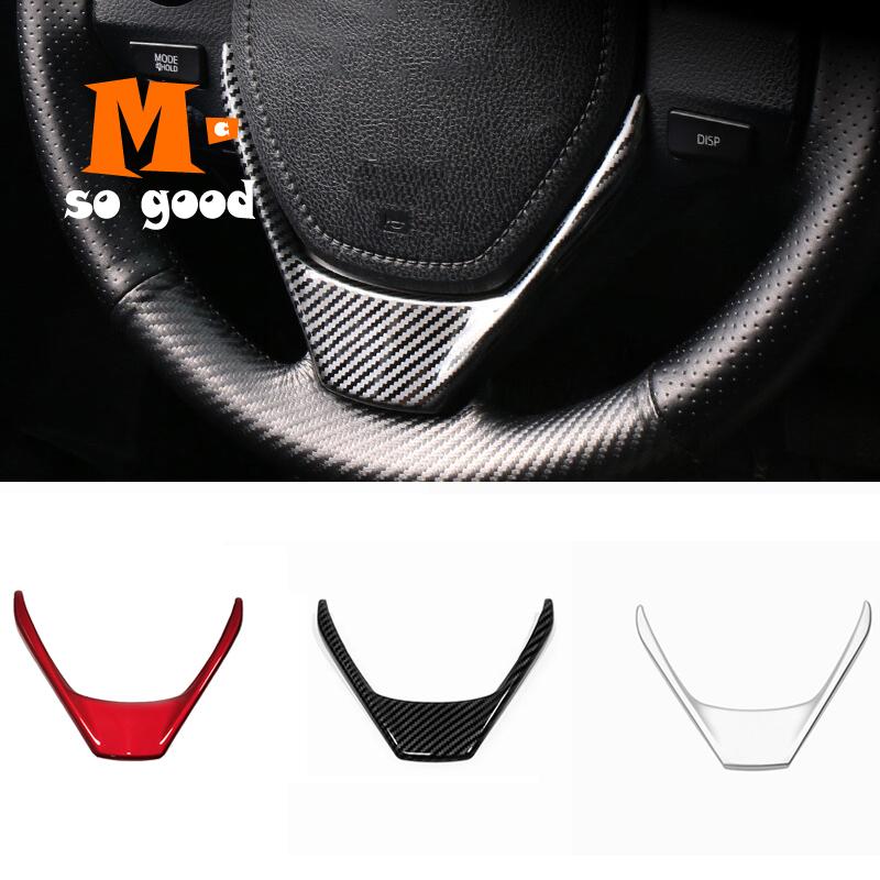 Per Toyota Corolla Auris 2014-16 17 2018 RAV4 2013-2017 Cromato Interno Volante Decorazione Copertura Finitura Accessori Auto 1 pz