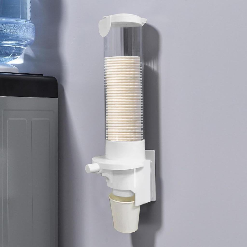 Dispenser Per Bicchieri Di Carta – Tazza Dispenser a Parete | Porta Bicchiere Di Carta Usa E Getta | Tipo Di Pulsante | Misuratore Di Tasti