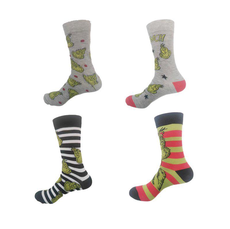 Trendy Monster Pop Christmas Socks for Men & Women - Cotton Festival Gift