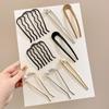 Elegant U-Shaped Chinese Hairpin: Women's Bun Tool, Decorative Insert Comb, Premium Hair Accessory