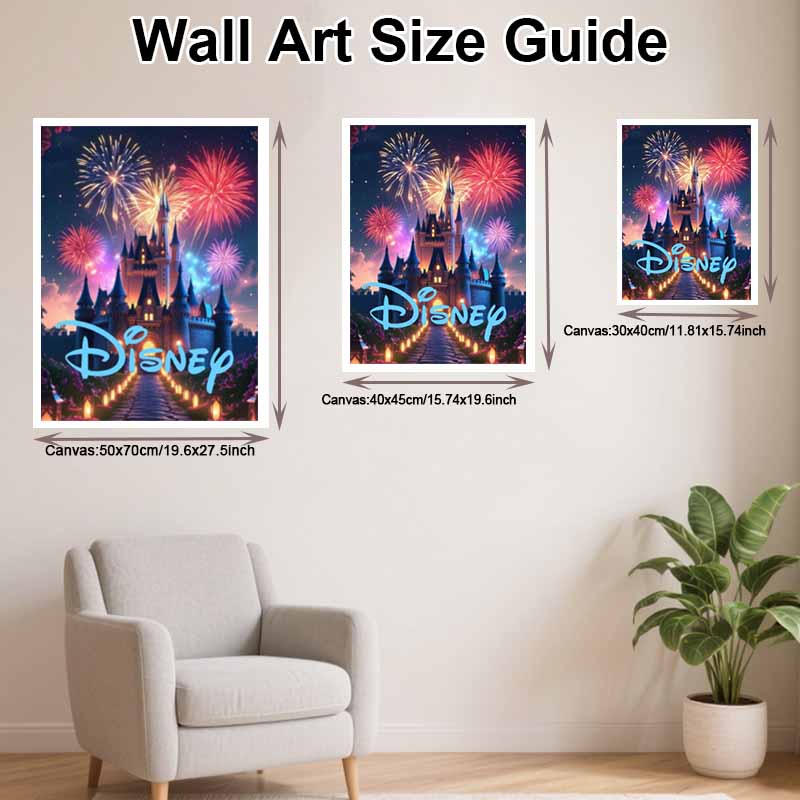 Disney Diamond Painting Full Diamonds 5D Enchanting Castle Firework Art Home Decoration Creative Handicrafts