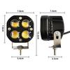 Super Bright 3 Inch Dual Color LED Spotlights 200W Fog Lamp Headlight Accessory For Motorcycle Truck Car SUV ATV 30000LM 24V 12V