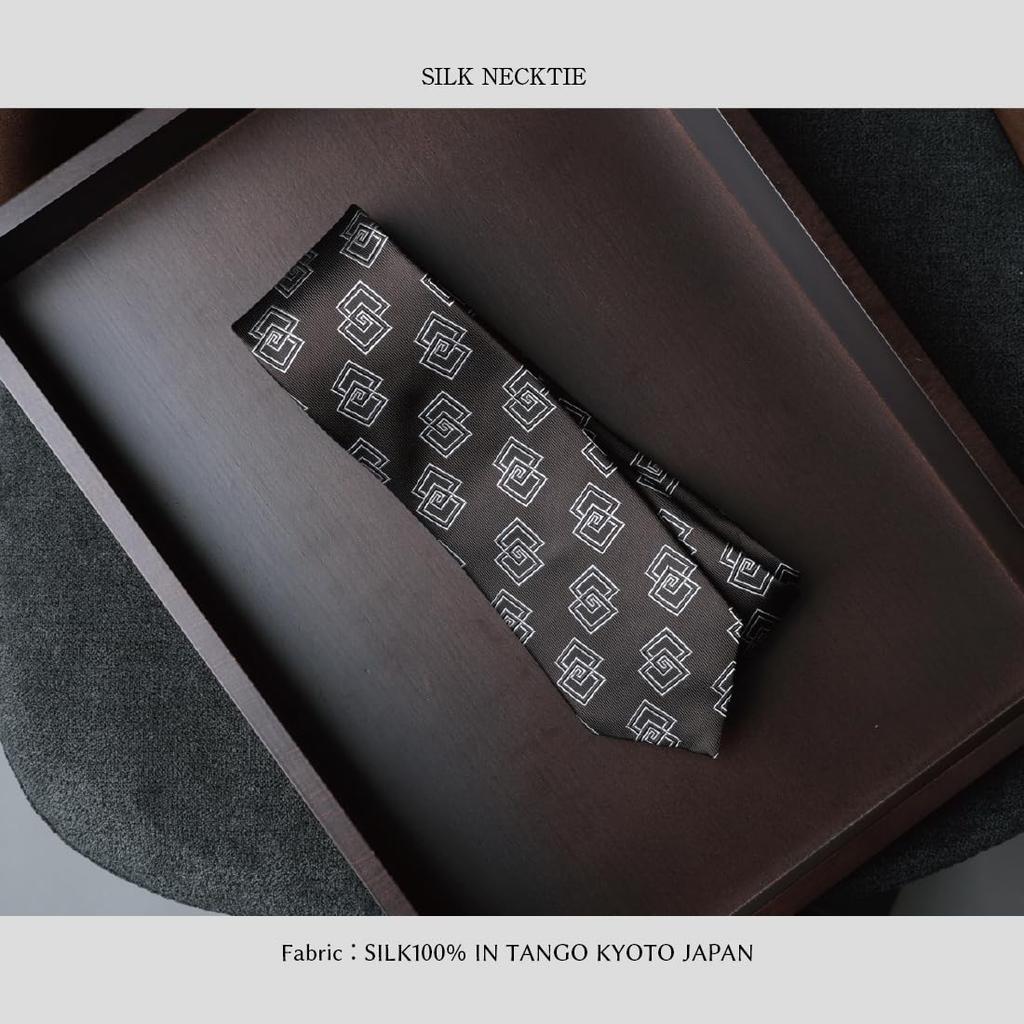 [Y&TAILOR] Necktie, Kyoto-made, Tango-made, Large Square Pattern, Small Pattern, Paisley Weave Series, 100% Silk, High-Quality, Made in Japan,