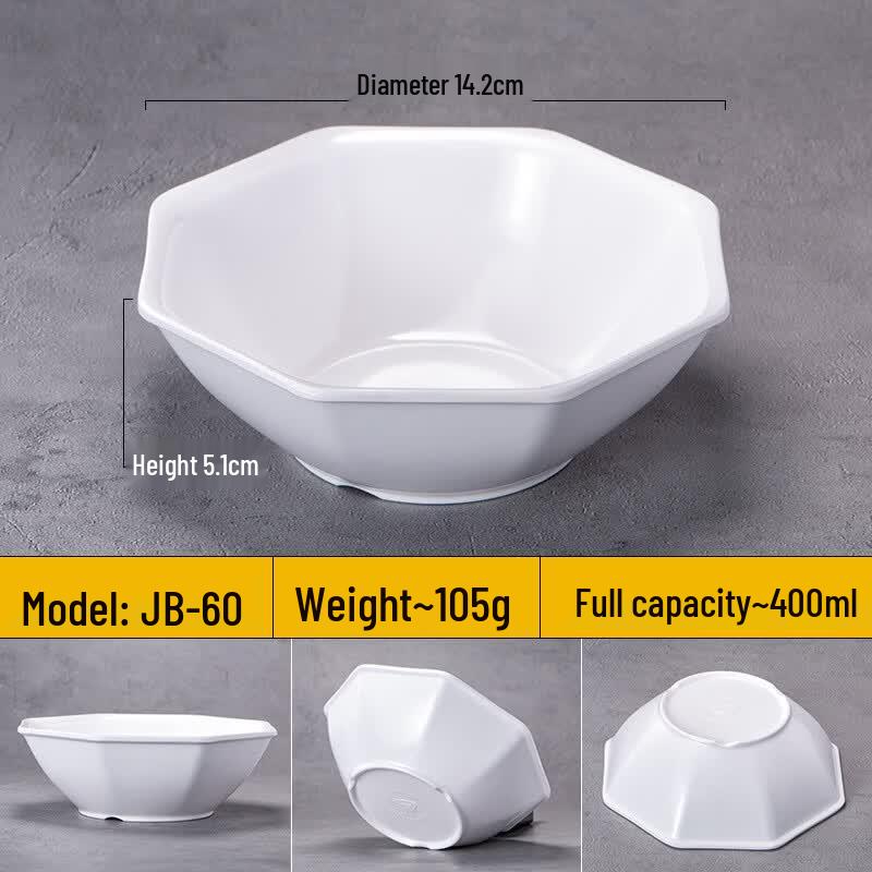 ZISIZ Melamine Octagonal Serving Bowl