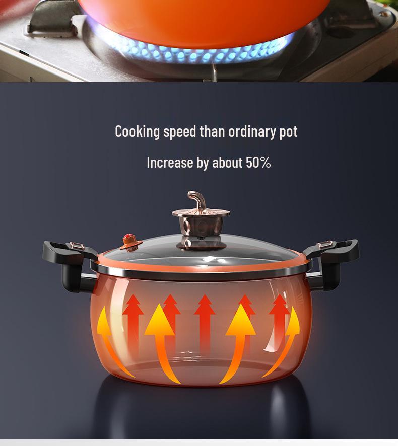 Enamel Non-Stick Multifunctional Household Pressure Cooker - Large Capacity Pumpkin Pot Gift Cookware