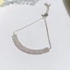 Zirconium Diamond Bracelet with High-Quality Texture, Niche Design, Light Luxury, Sparkling Diamonds, Adjustable Zipper, Pure Copper Bracelet