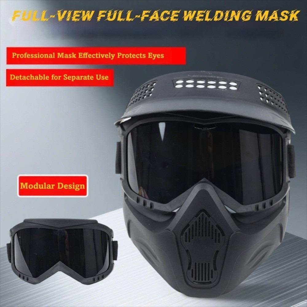 High Quality Auto Darkening Welding Glasses with Brim Design Adjustable Band Welder Mask Impact Resistant Split Type Face Shield