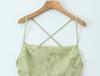 French Lace Cross-Strap Backless Summer Dress - Elegant and Slimming Waist-Cinched Design