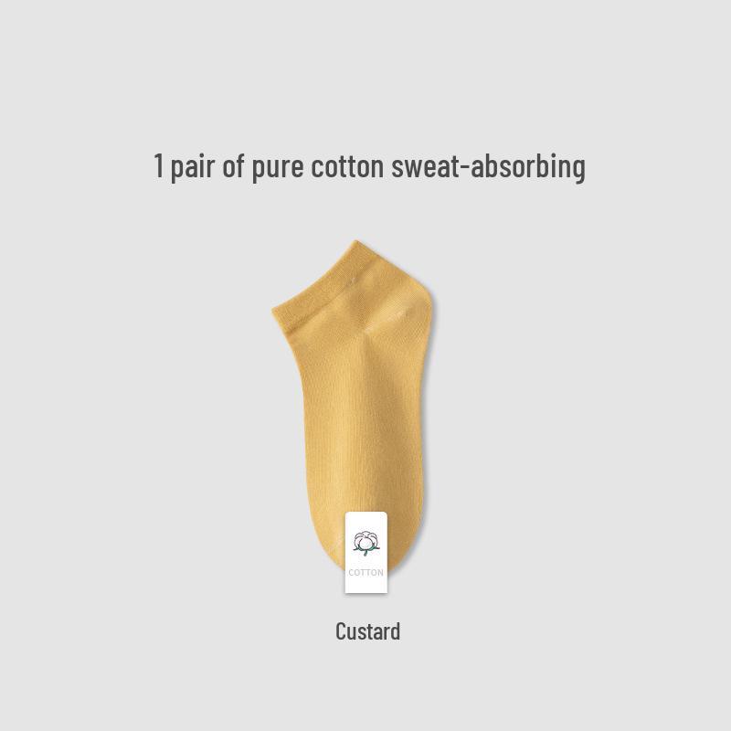 Damen Sommer Dünne Baumwollsocken - Kurz, Atmungsaktiv, Nahtlos, Schweißabsorbierend Candy-Farben für Frühling/Sommer.