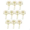 10pc Pearl Rhinestone Button Wedding Hair Flower Scrapbooking Decor DIY