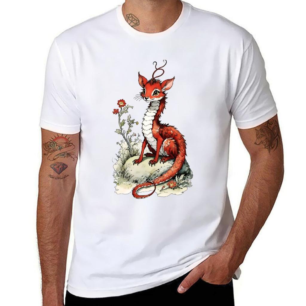 Cute Cartoon Fox Reptile 1 Tshirt Work Wear Breathable Tee
