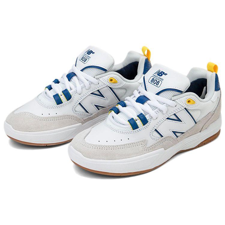 New Balance Nb Numeric Tiago Lemos 808 Leather Low-Top Skate Shoes Unisex Sneaker White Blue NM808WBY