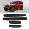 4pcs Car Threshold Decoration Trim Fit for JK 4 Door 2018+ Black