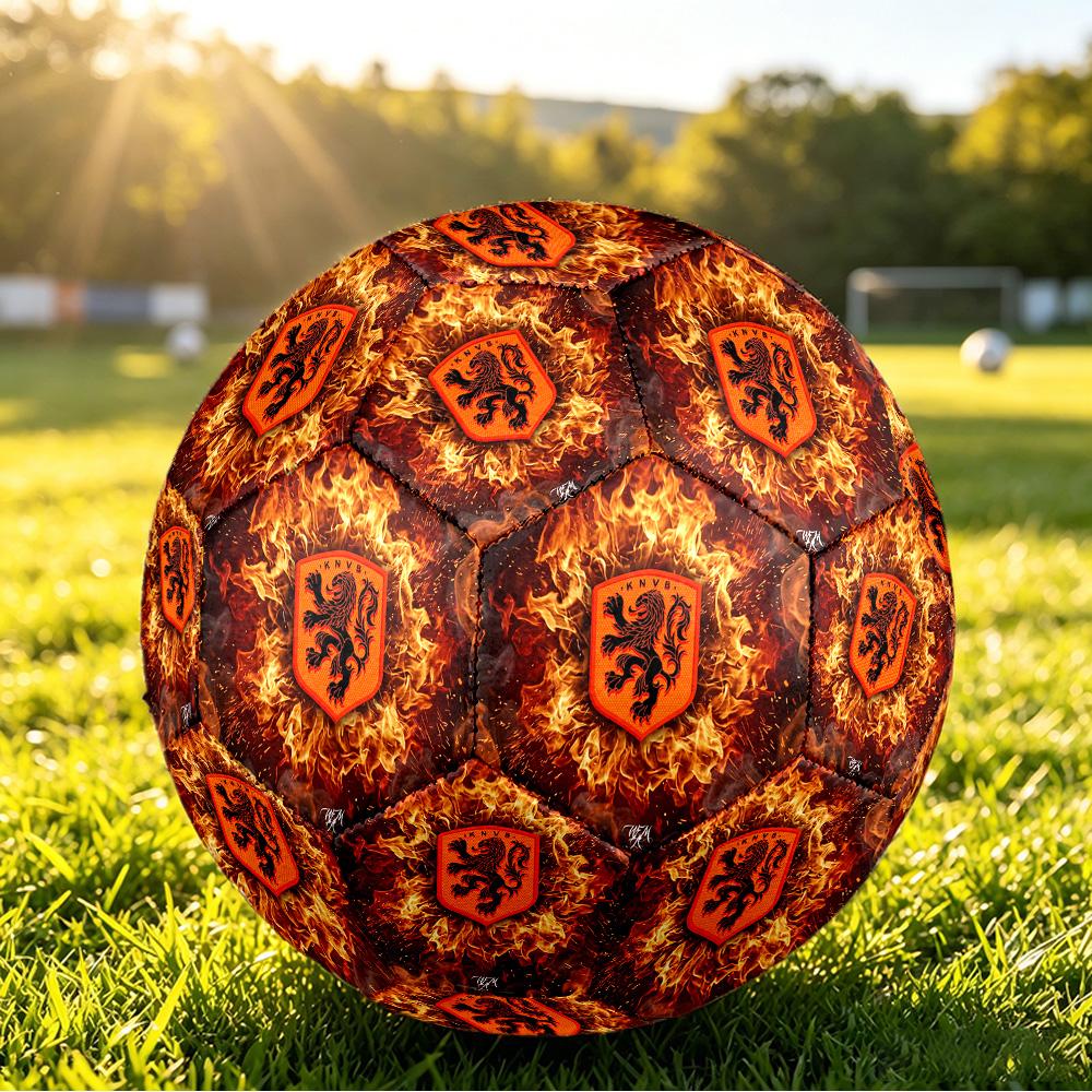 Netherlands Football Printed Size 5 Soccer Ball Wear Resistant Standard Adult Training Football Fan Gift for Indoor Outdoor Match Sports