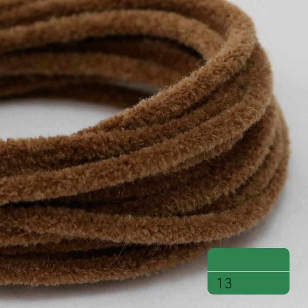Colored Wool Handmade Fluffy Bar Iron Wire Handmade Handmade Chenille Stem  Decorations