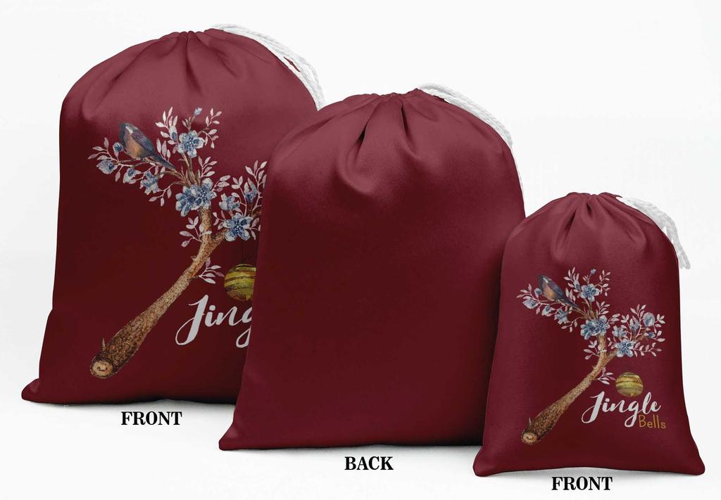 Darling Souvenir Blue House & Tree Christmas Party Supplies Gift Pouches Favor Candy Bags 15