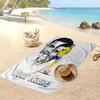 Asciugamano da Spiaggia Personalizzato Stampato Cristiano Ronaldo Logo Calcio Supporto Nome Personalizzato Testo Asciugamano Assorbente Per Sport Viaggio Regalo Speciale