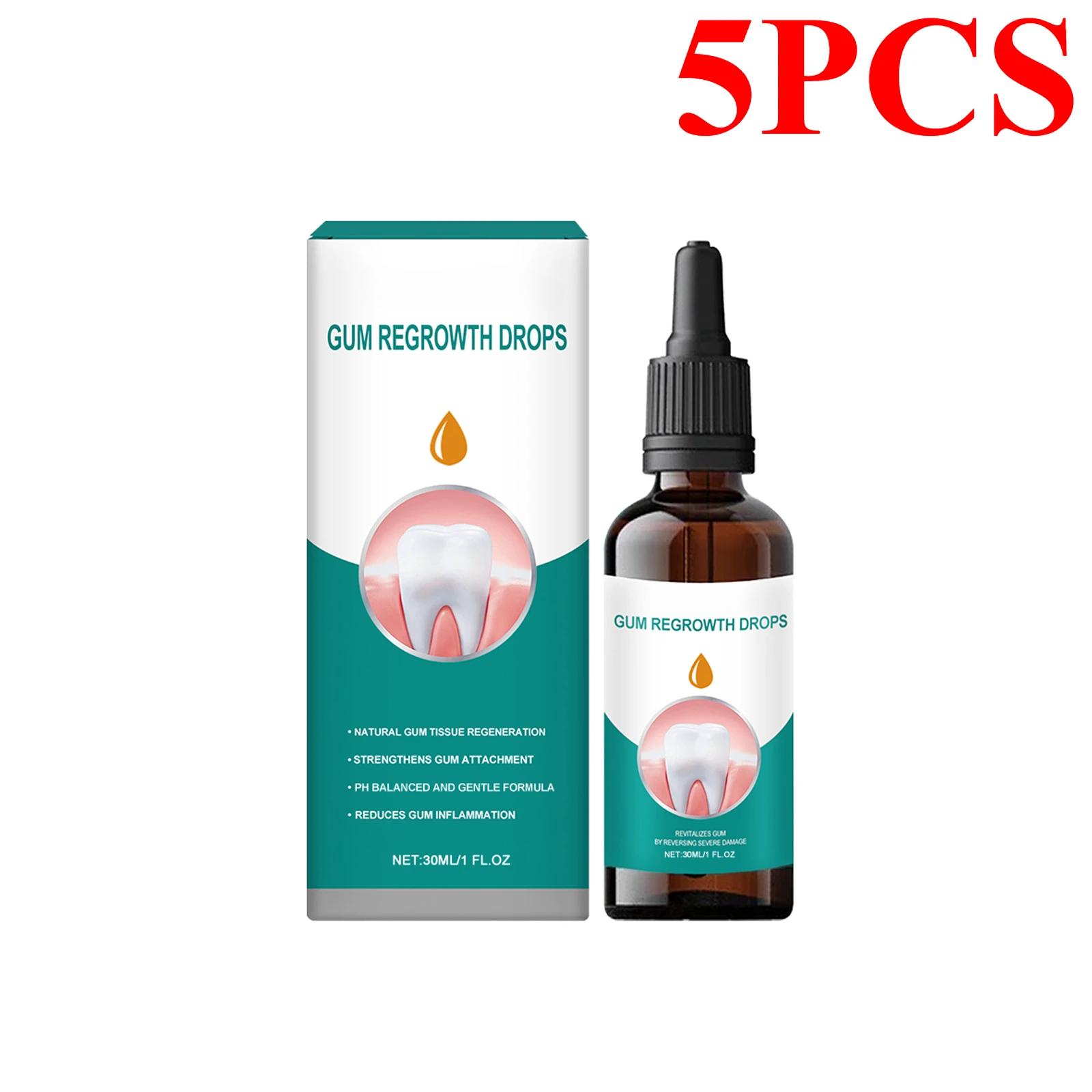 

Капли для восстановления десен Быстрое лечение полостей Кариес Отбеливание зубов Удаление желтого налета Пятна Устранение кариеса Десен Зубная паста 5PCS